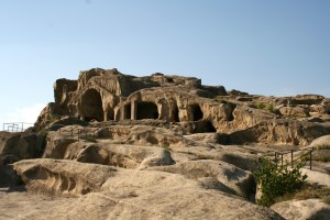 The structure near the main entrance has eroded into strange shapes that resemble gothic style architecture.