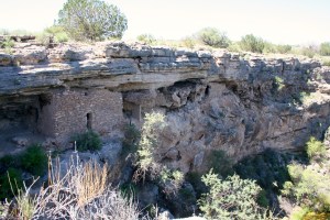 Much like Walnut Canyon, the homes at Montezuma's Well utilize the natural erosion as prebuilt walls and roofs.